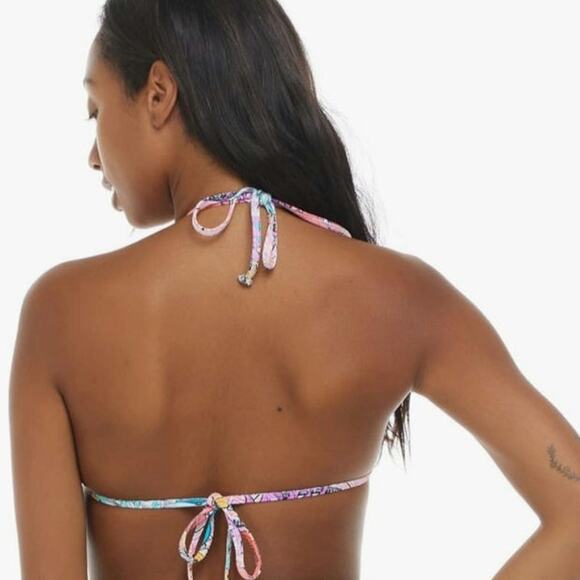 Body Glove Baby Love Bikini Top & Smoothies Basic Bottom Sz Large Orange Floral - Picture 6 of 16